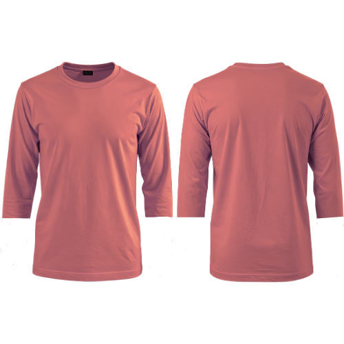 חולצה שרוול 3/4 בורדו