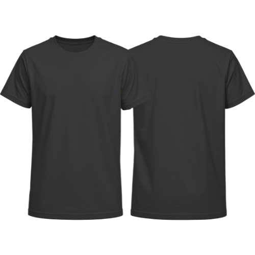 חולצה טי כותנה שחור