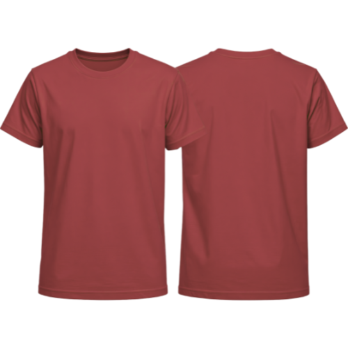 חולצה טי כותנה בורדו